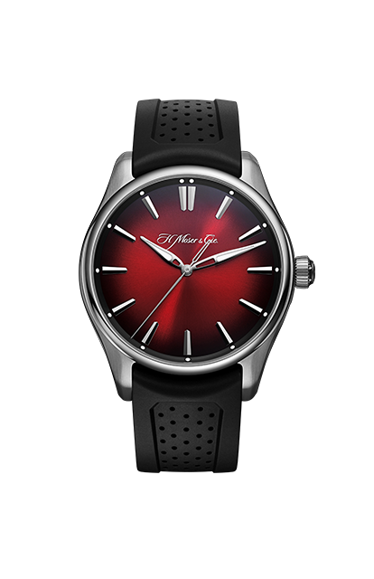 Pioneer Centre Seconds Steel And Swiss Mad Red Fume Dial H Moser Cie